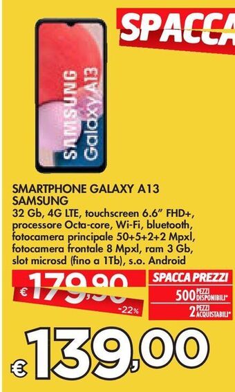 Smartphone galaxy a13 samsung