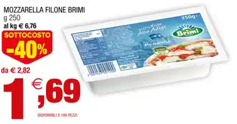 Gran mercato Brimi Mozzarella Filone 250g offerta