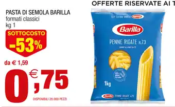 Gran mercato Barilla Pasta Di Semola 1kg offerta