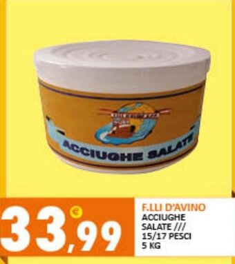 F.lli D'avino Acciughe salate /// 15/17 pesci 5 kg