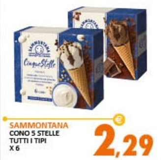 Sammontana Cono 5 stelle tutti i tipi x 6