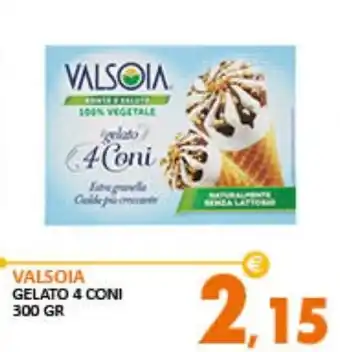 Valsoia Gelato 4 coni 300 gr