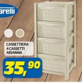 Risparmio Casa Cassettiera 4 Cassetti Arianna offerta