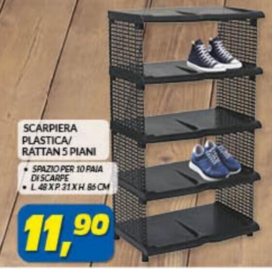 Scarpiera In Plastica Unika - Modulo Componibile Tortora/Bianco 51x17x40 Cm - Foto 10