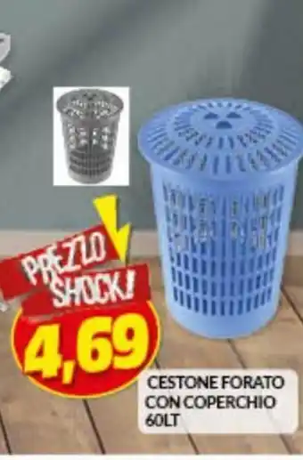 Risparmio Casa Cestone Forato Con Coperchio 60LT offerta