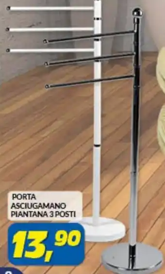 Risparmio Casa Porta Asciugamano Piantana 3 Posti offerta