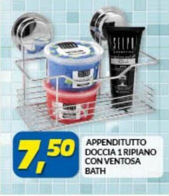 Risparmio Casa Appenditutto Doccia 1 Ripiano Con Ventosa Bath offerta