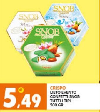 Crispo Lieto Evento confetti snob tutti i tipi 500 gr