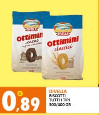 Rosa Cash Divella Biscotti tutti i tipi 300/400 gr offerta