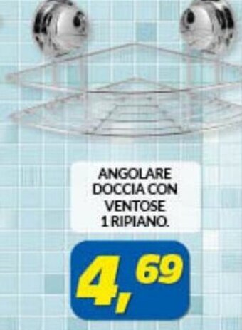 Risparmio Casa Angolare Doccia Con Ventose 1 Ripiano. offerta
