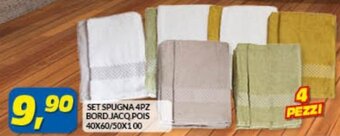 Risparmio Casa Set Spugna 4PZ Bord Jacq.Pois 40x60/50x100 offerta