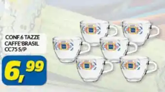 Risparmio Casa Conf. 6 Tazze Caffe 'Brasil cc75 S/P offerta