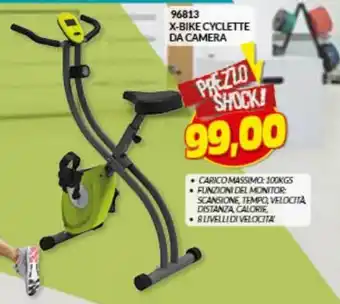 Risparmio Casa 96813 X-Bike Cyclette Da Camera Carico Massimo: 100kgs. Funzioni Del Monitor: Scanzione, Tempo, Velocita, Distanza, Calorie, offerta