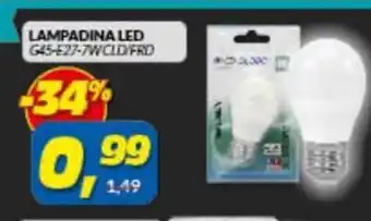 Risparmio Casa Lampadina Led G45-E27-7WCLD/FRD offerta