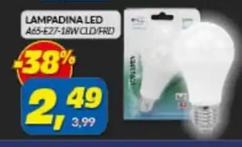 Risparmio Casa Lampadina Led A65-E27 - 18WCLD/FRD offerta