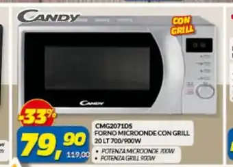 Risparmio Casa Candy CMG2071DS Forno Microonde Con Grill 20 Lt 700/900W offerta