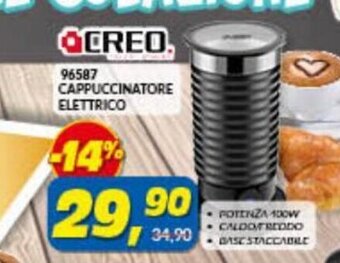 Risparmio Casa Creo 96587 Cappuccinatore Elettrico offerta