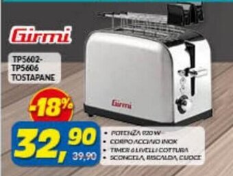 Risparmio Casa Girmi TP5602-TP5606 Tostapane offerta