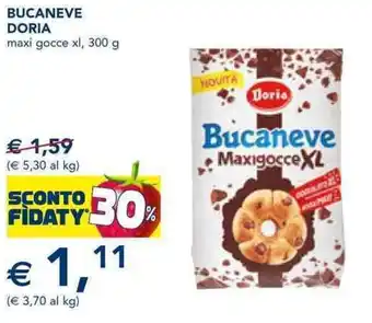 Esselunga Doria Bucaneve maxi gocce xl 300 g offerta