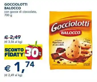 Esselunga Balocco Gocciolotti con gocce di cioccolato 700 g offerta