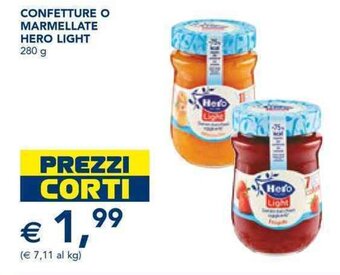 Hero Light Confetture o Marmellate 280 g