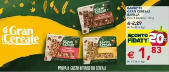 Esselunga Barilla Barrette Gran Cereale conf. 5 barrette 135 g offerta