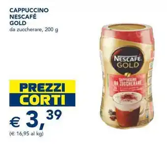 Esselunga Nescafé Gold Cappuccino da zuccherare 200 g offerta
