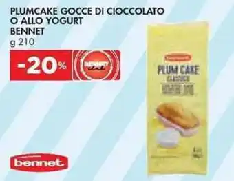 Bennet Bennet Plumcake Gocce di Cioccolato o Allo Yogurt g 210 offerta