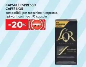 L'OR Capsule Espresso Caffè 10 capsule