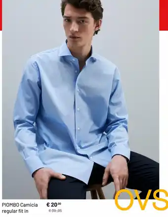Piombo Camicia regular fit in
