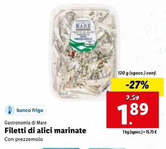 Lidl Filetti di alici marinate offerta