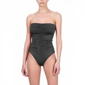 Effek costume intero arricciato nero donna