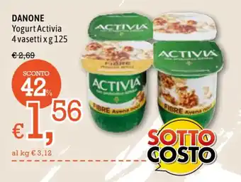 Famila Market Danone Yogurt Activia 4 vasetti x 125 g offerta