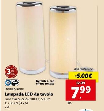 Lidl Lampada led da tavolo offerta
