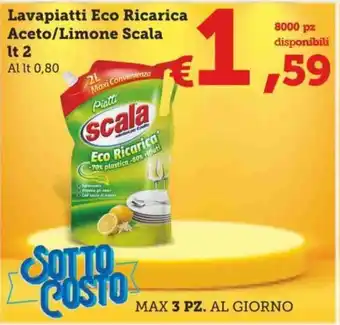 Scala Lavapiatti Eco Ricarica Aceto/Limone 2 lt