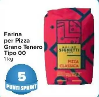 Carrefour Farina per Pizza Grano Tenero Tipo 00 1 kg offerta