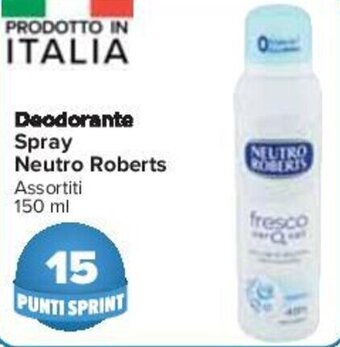 Carrefour Neutro Roberts Deodorante Spray 150 ml offerta