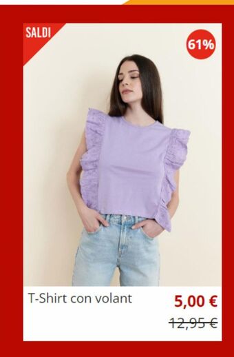 Piazza Italia T-shirt con volant offerta
