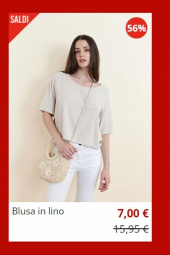 Piazza Italia Blusa in lino offerta