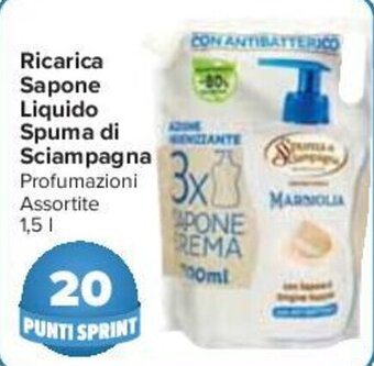 Carrefour Spuma di Sciampagna Ricarica Sapone Liquido 1,5 l offerta