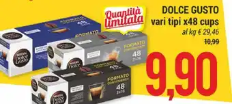 Hardis Nescafé Dolce Gusto vari tipi x48 cups offerta