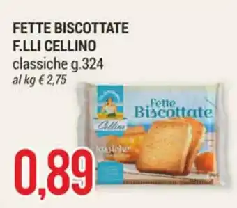 Hardis F.lli Cellino Fette Biscottate 324 g offerta