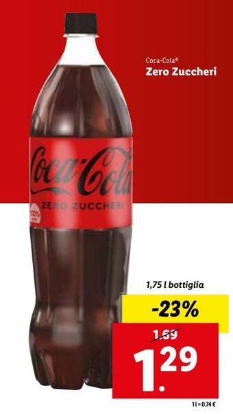 Lidl Coca-cola zero zuccheri offerta