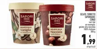 Conad Superstore Conad Sapori & Idee Gelato, Sorbetto 300 g offerta
