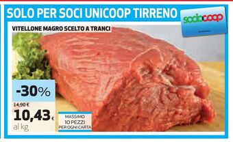 Coop Vitellone magro scelto a tranci offerta