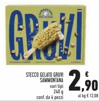 Conad Superstore Sammontana Stecco Gelato Gruvi 4 pezzi 240 g offerta