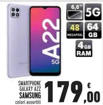 Conad Superstore Samsung Galaxy A22 Smartphone offerta