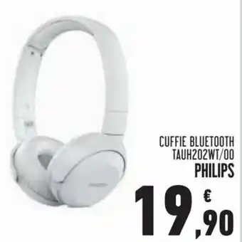 Conad Superstore Philips Cuffie Bluetooth TAUH202WT/00 offerta