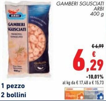 Conad Superstore Arbi Gamberi sgusciati 400 g offerta