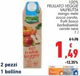 Conad Superstore Valfrutta 100% Frullato Veggie 1 l offerta